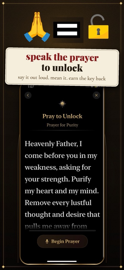 Speak the prayer to unlock
